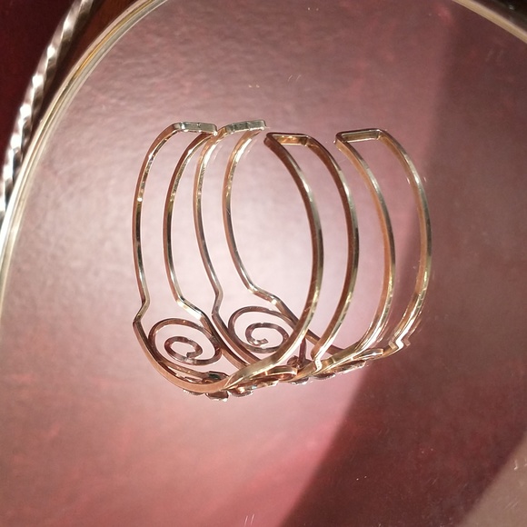 Krementz Two Toned Rose/Yellow Goldtone Bracelet - Vintage 1950s - Picture 7 of 8